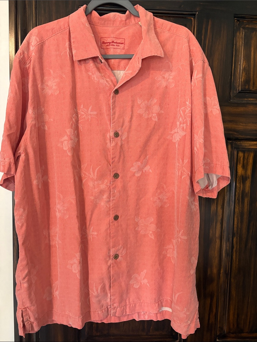 Tommy Bahama Coral Short-Sleeve Linen Blend Shirt